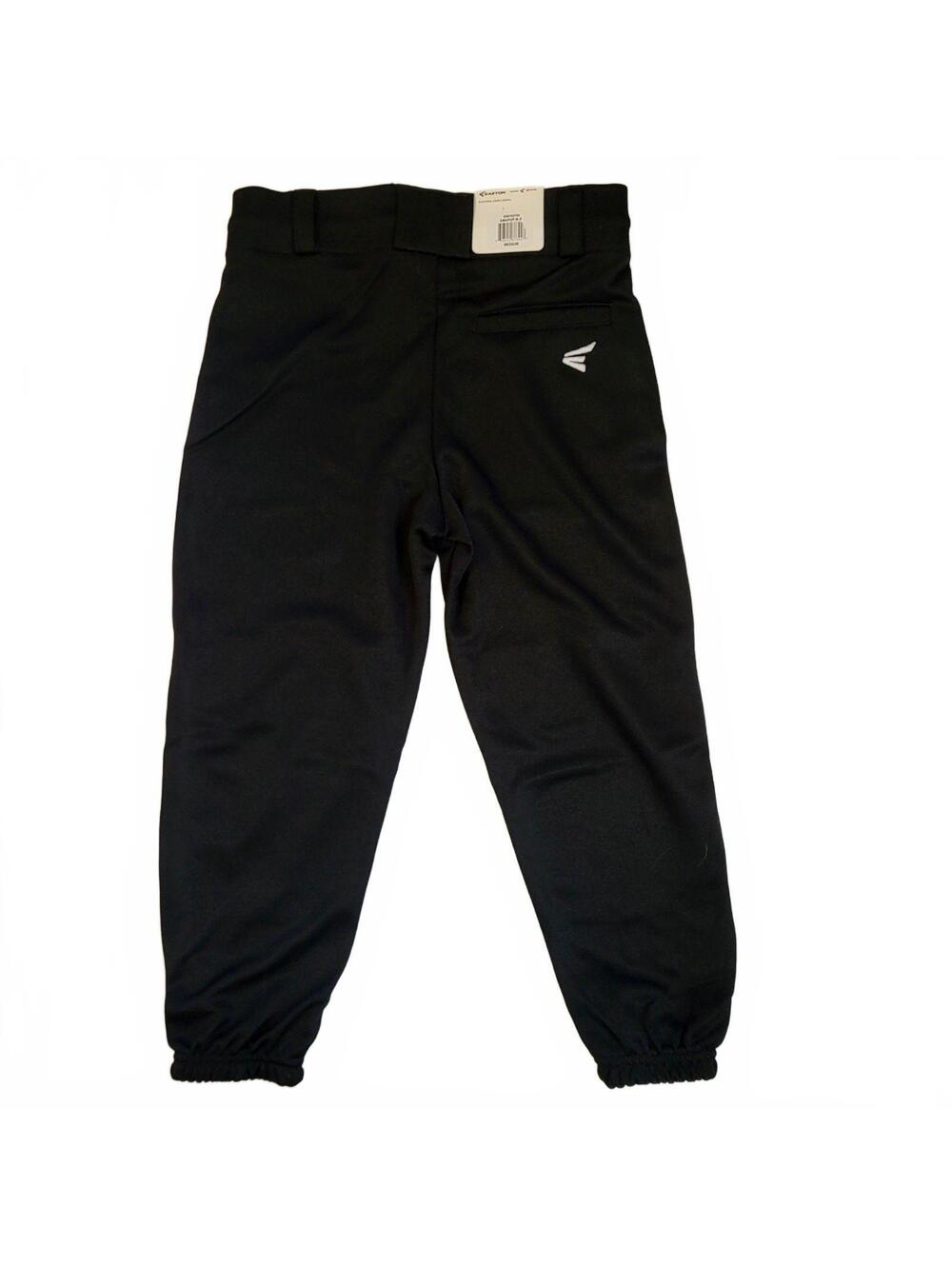 Easton Youth Medium Black Baseball Pants with Elastic Ankles